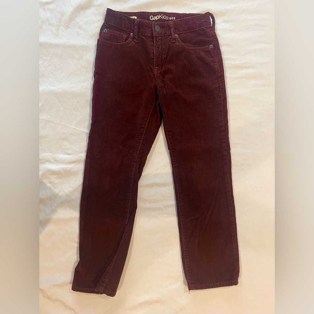 Gap Kids burgundy corduroy pants, Boys Size 7 Regular